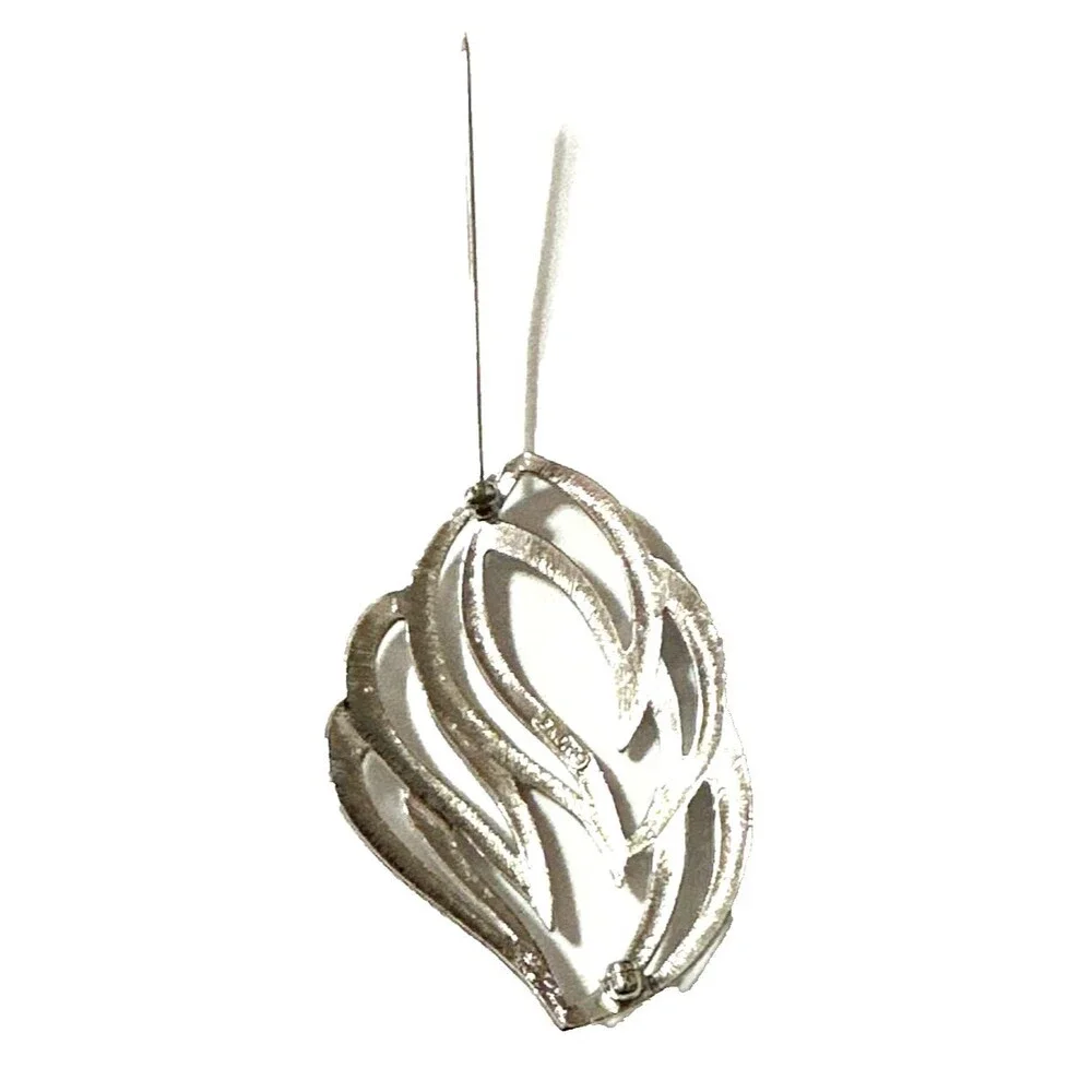 Vintage Monet Brooch Open Work Silver Tone Modernist Abstract Statement Pin 2.5